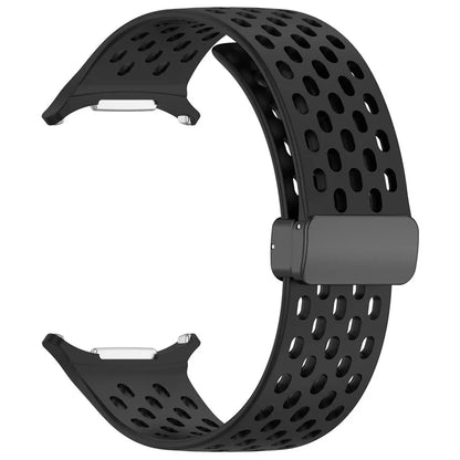 For Samsung Galaxy Watch Ultra 47mm Silicone Watch Band Replacement Strap with Magnetic Folding Buckle