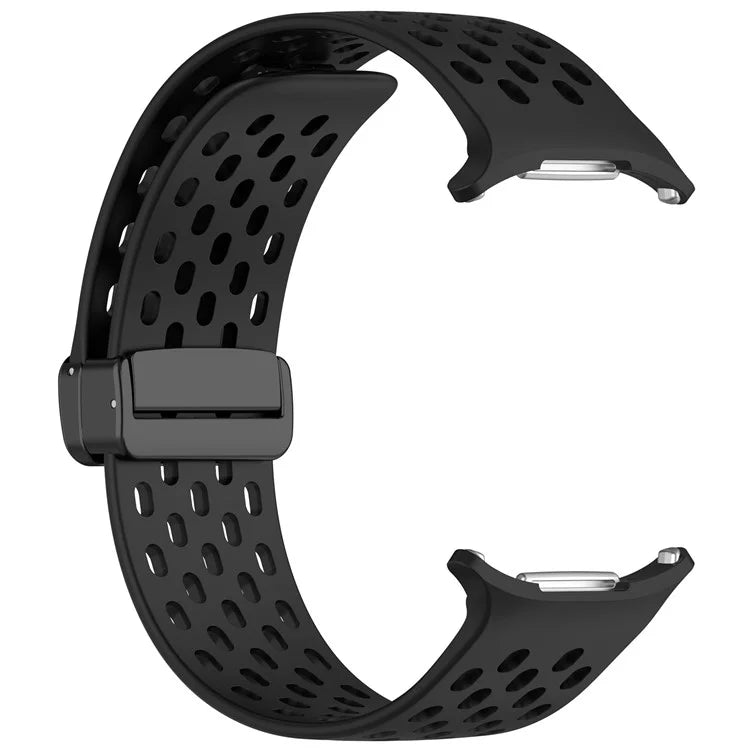 For Samsung Galaxy Watch Ultra 47mm Silicone Watch Band Replacement Strap with Magnetic Folding Buckle