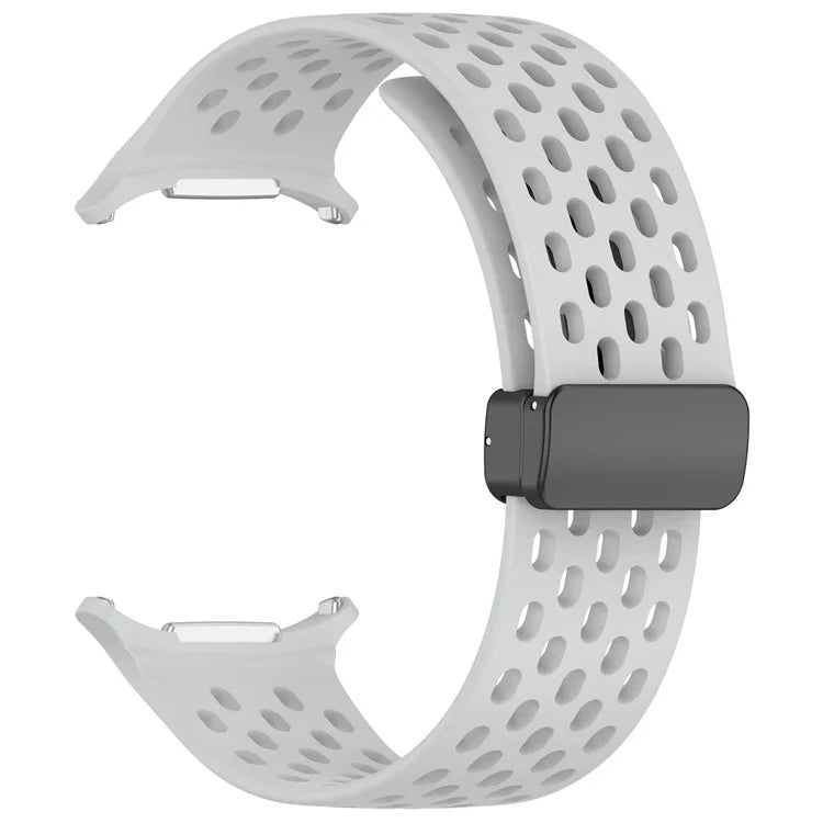 For Samsung Galaxy Watch Ultra 47mm Silicone Watch Band Replacement Strap with Magnetic Folding Buckle