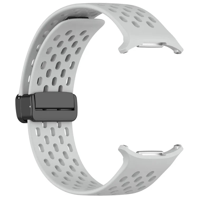 For Samsung Galaxy Watch Ultra 47mm Silicone Watch Band Replacement Strap with Magnetic Folding Buckle