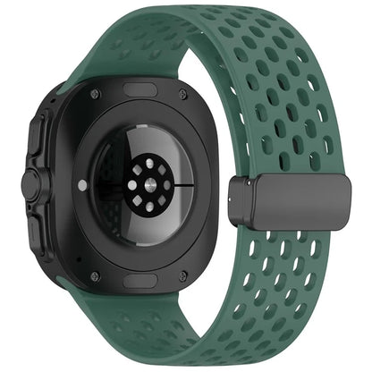 For Samsung Galaxy Watch Ultra 47mm Silicone Watch Band Replacement Strap with Magnetic Folding Buckle