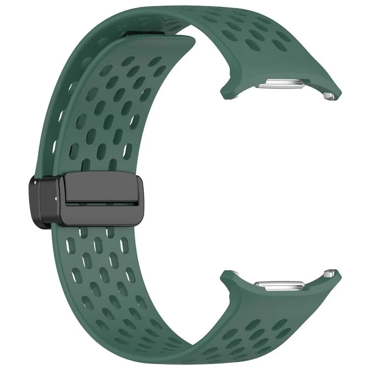 For Samsung Galaxy Watch Ultra 47mm Silicone Watch Band Replacement Strap with Magnetic Folding Buckle