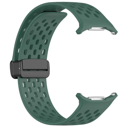 For Samsung Galaxy Watch Ultra 47mm Silicone Watch Band Replacement Strap with Magnetic Folding Buckle