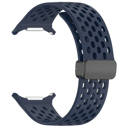 For Samsung Galaxy Watch Ultra 47mm Silicone Watch Band Replacement Strap with Magnetic Folding Buckle