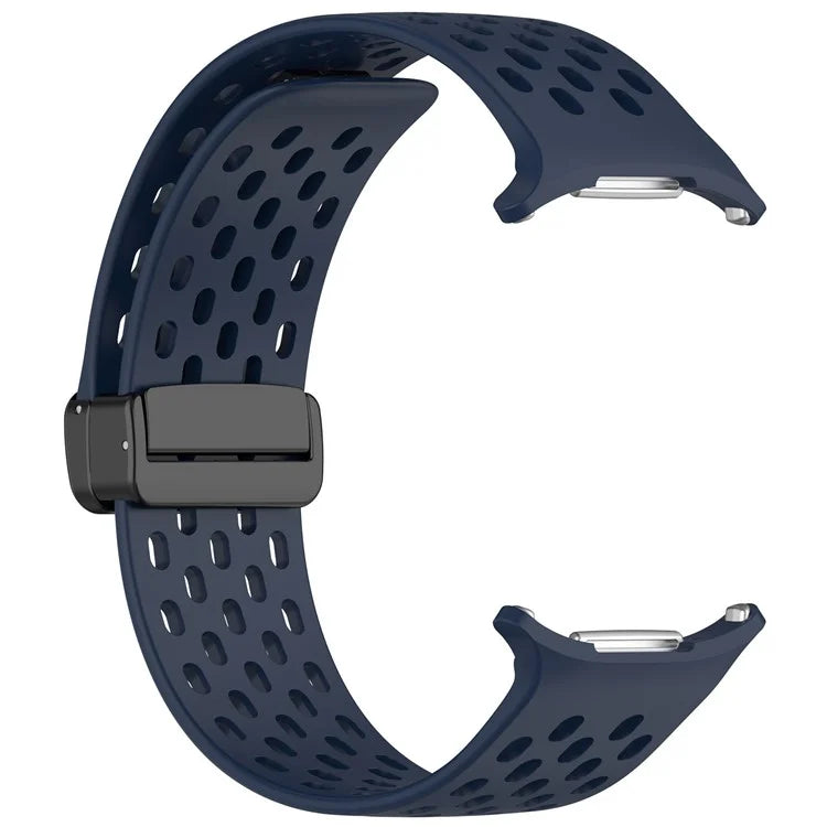 For Samsung Galaxy Watch Ultra 47mm Silicone Watch Band Replacement Strap with Magnetic Folding Buckle