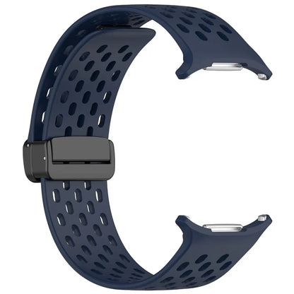 For Samsung Galaxy Watch Ultra 47mm Silicone Watch Band Replacement Strap with Magnetic Folding Buckle
