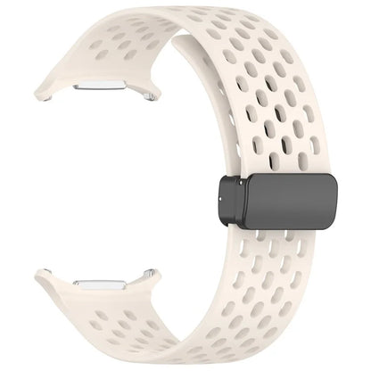 For Samsung Galaxy Watch Ultra 47mm Silicone Watch Band Replacement Strap with Magnetic Folding Buckle