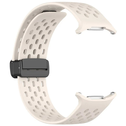 For Samsung Galaxy Watch Ultra 47mm Silicone Watch Band Replacement Strap with Magnetic Folding Buckle