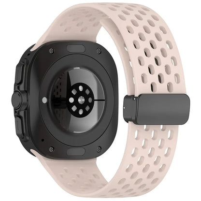 For Samsung Galaxy Watch Ultra 47mm Silicone Watch Band Replacement Strap with Magnetic Folding Buckle