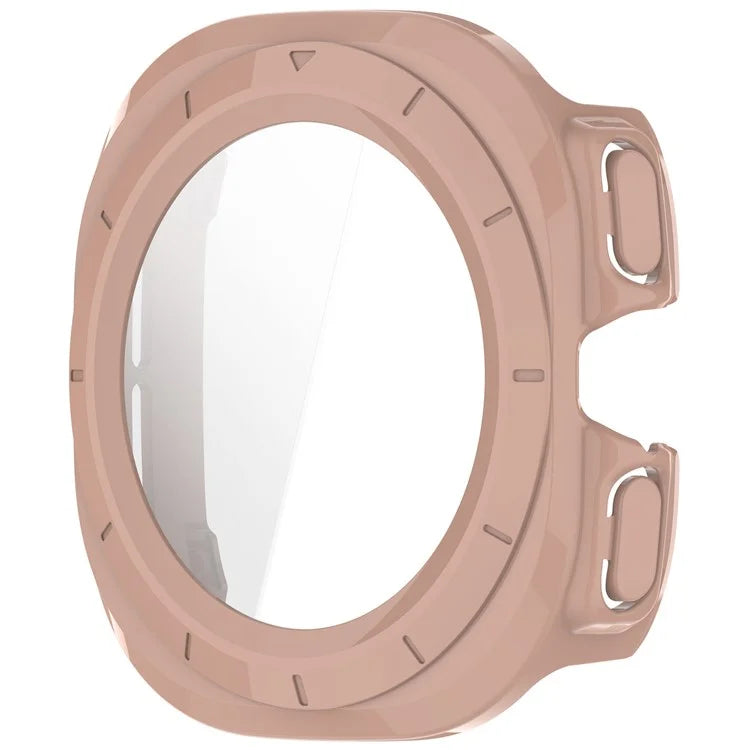 For Samsung Galaxy Watch Ultra 47mm PC Protective Case Watch Frame Integrated with Tempered Glass Screen Film