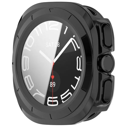 For Samsung Galaxy Watch Ultra 47mm PC Protective Case Watch Frame Integrated with Tempered Glass Screen Film