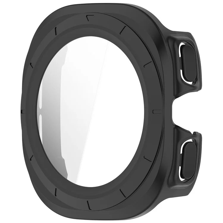 For Samsung Galaxy Watch Ultra 47mm PC Protective Case Watch Frame Integrated with Tempered Glass Screen Film