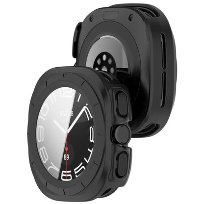 For Samsung Galaxy Watch Ultra 47mm PC Protective Case Watch Frame Integrated with Tempered Glass Screen Film