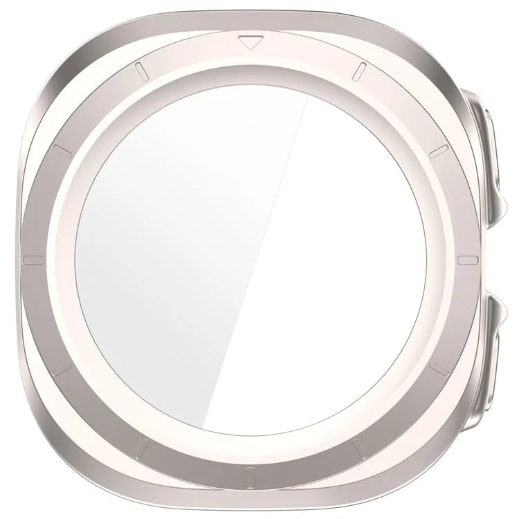 For Samsung Galaxy Watch Ultra 47mm PC Protective Case Watch Frame Integrated with Tempered Glass Screen Film