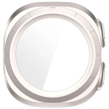 For Samsung Galaxy Watch Ultra 47mm PC Protective Case Watch Frame Integrated with Tempered Glass Screen Film