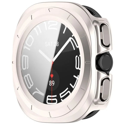 For Samsung Galaxy Watch Ultra 47mm PC Protective Case Watch Frame Integrated with Tempered Glass Screen Film