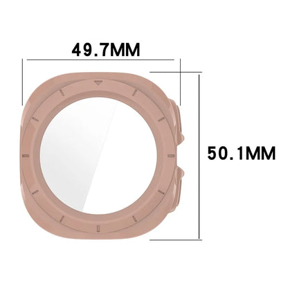 For Samsung Galaxy Watch Ultra 47mm PC Protective Case Watch Frame Integrated with Tempered Glass Screen Film