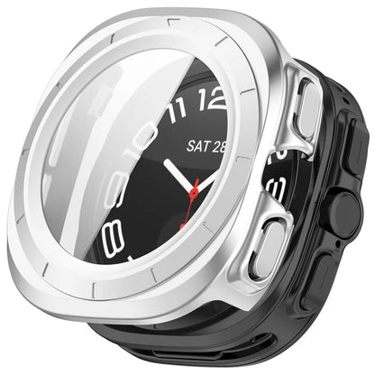 For Samsung Galaxy Watch Ultra 47mm PC Protective Case Watch Frame Integrated with Tempered Glass Screen Film