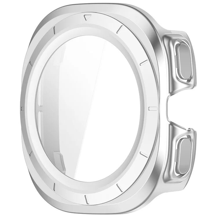 For Samsung Galaxy Watch Ultra 47mm PC Protective Case Watch Frame Integrated with Tempered Glass Screen Film