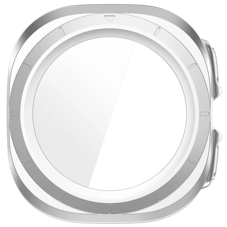 For Samsung Galaxy Watch Ultra 47mm PC Protective Case Watch Frame Integrated with Tempered Glass Screen Film