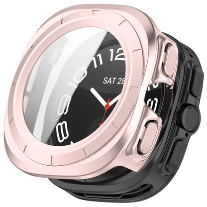 For Samsung Galaxy Watch Ultra 47mm PC Protective Case Watch Frame Integrated with Tempered Glass Screen Film
