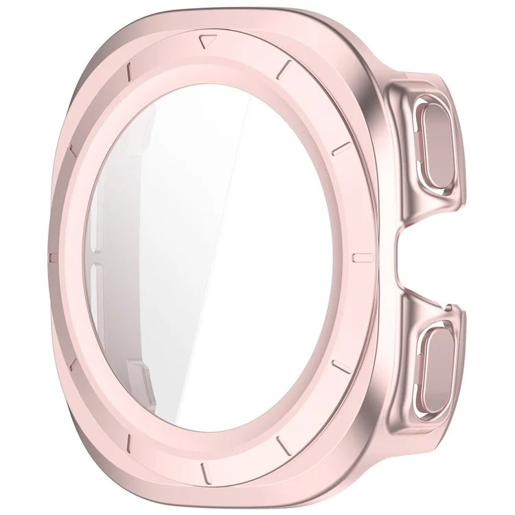 For Samsung Galaxy Watch Ultra 47mm PC Protective Case Watch Frame Integrated with Tempered Glass Screen Film