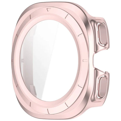 For Samsung Galaxy Watch Ultra 47mm PC Protective Case Watch Frame Integrated with Tempered Glass Screen Film