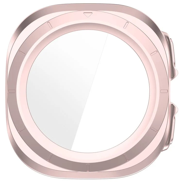 For Samsung Galaxy Watch Ultra 47mm PC Protective Case Watch Frame Integrated with Tempered Glass Screen Film