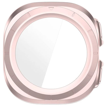 For Samsung Galaxy Watch Ultra 47mm PC Protective Case Watch Frame Integrated with Tempered Glass Screen Film