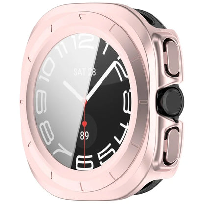For Samsung Galaxy Watch Ultra 47mm PC Protective Case Watch Frame Integrated with Tempered Glass Screen Film