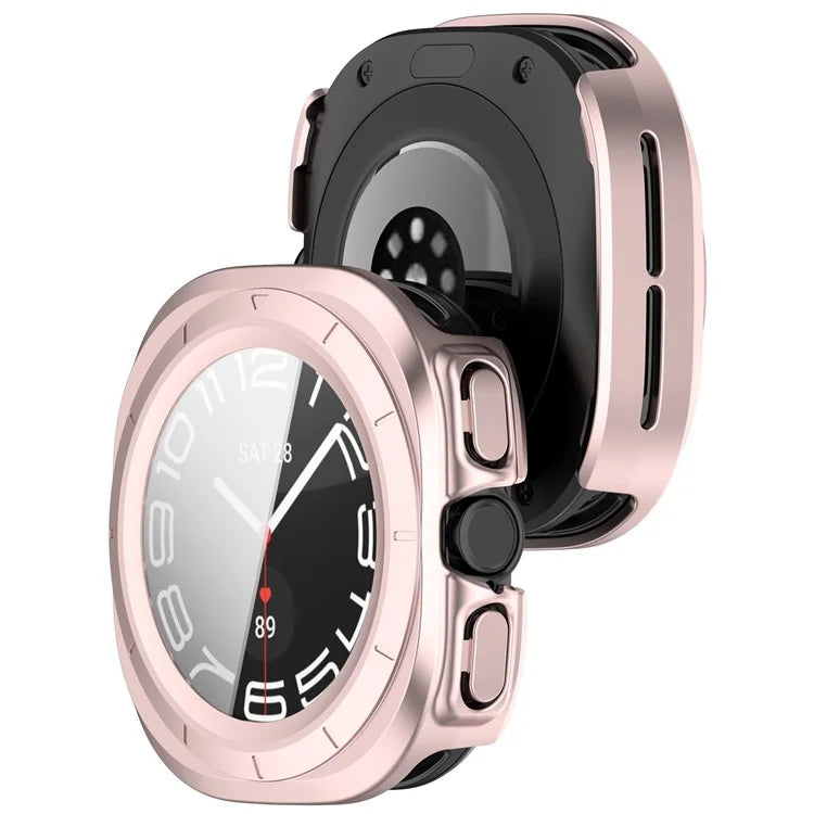 For Samsung Galaxy Watch Ultra 47mm PC Protective Case Watch Frame Integrated with Tempered Glass Screen Film