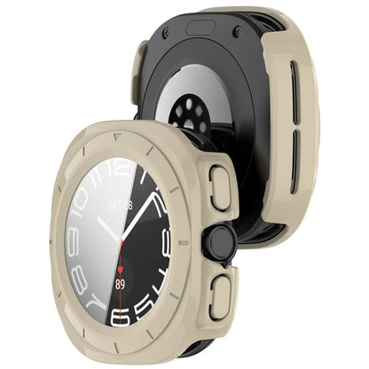 For Samsung Galaxy Watch Ultra 47mm PC Protective Case Watch Frame Integrated with Tempered Glass Screen Film