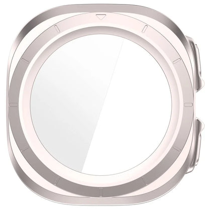 For Samsung Galaxy Watch Ultra 47mm PC Protective Case Watch Frame Integrated with Tempered Glass Screen Film