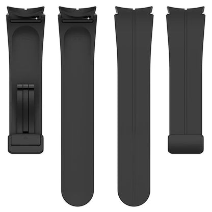 For Samsung Galaxy Watch7 40mm Replacement Band Magnetic Folding Black Buckle Silicone Strap