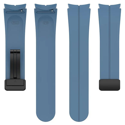 For Samsung Galaxy Watch7 40mm Replacement Band Magnetic Folding Black Buckle Silicone Strap