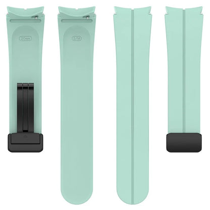 For Samsung Galaxy Watch7 40mm Replacement Band Magnetic Folding Black Buckle Silicone Strap