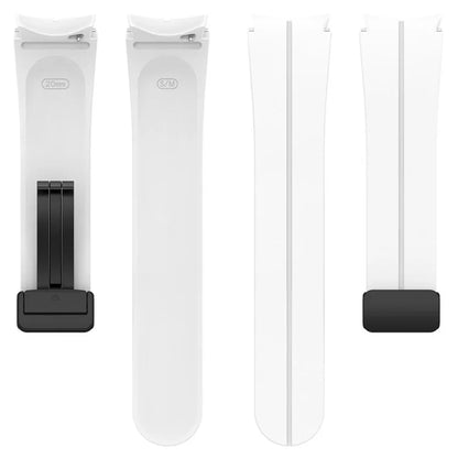 For Samsung Galaxy Watch7 40mm Replacement Band Magnetic Folding Black Buckle Silicone Strap