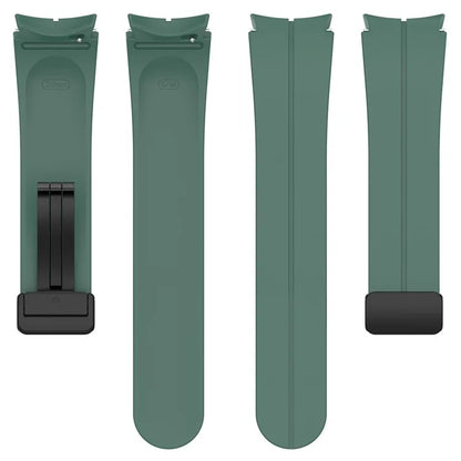 For Samsung Galaxy Watch7 40mm Replacement Band Magnetic Folding Black Buckle Silicone Strap