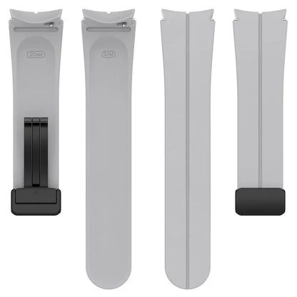 For Samsung Galaxy Watch7 40mm Replacement Band Magnetic Folding Black Buckle Silicone Strap