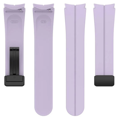 For Samsung Galaxy Watch7 40mm Replacement Band Magnetic Folding Black Buckle Silicone Strap