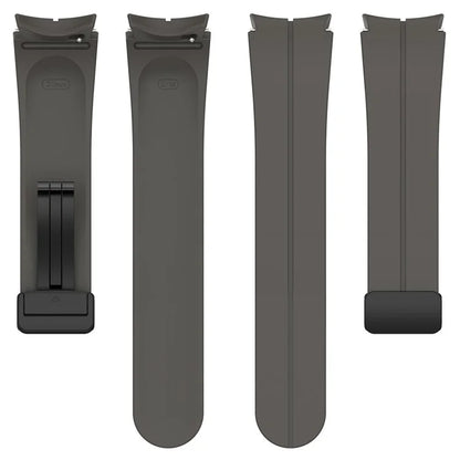 For Samsung Galaxy Watch7 40mm Replacement Band Magnetic Folding Black Buckle Silicone Strap