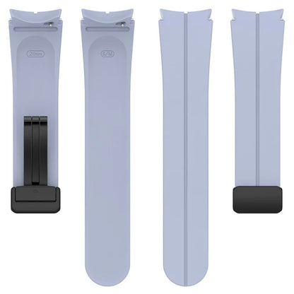 For Samsung Galaxy Watch7 40mm Replacement Band Magnetic Folding Black Buckle Silicone Strap