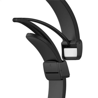 For Samsung Galaxy Watch7 40mm Replacement Band Magnetic Folding Black Buckle Silicone Strap
