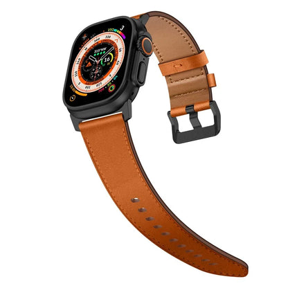 For Apple Watch 10 46mm / Ultra 2 / Ultra 49mm / 9 8 7 45mm / SE (2023) SE (2022) SE 6 5 4 44mm / 3 2 1 42mm Genuine Cow Leather Band