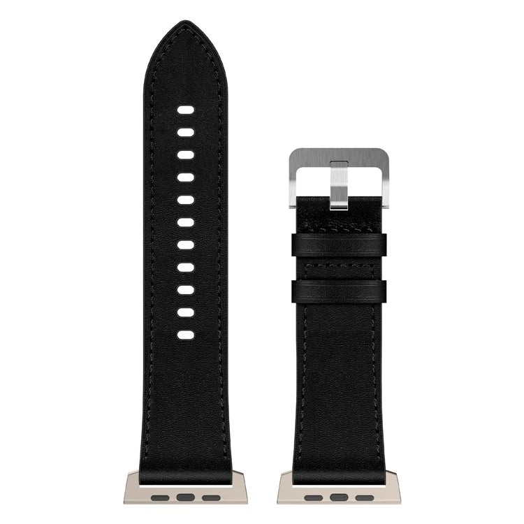For Apple Watch 10 46mm / Ultra 2 / Ultra 49mm / 9 8 7 45mm / SE (2023) SE (2022) SE 6 5 4 44mm / 3 2 1 42mm Genuine Cow Leather Band