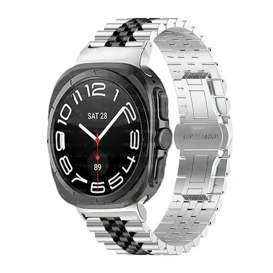For Samsung Galaxy Watch Ultra 47mm Replacement Band 5-Bead Stainless Steel Strap with Butterfly Buckle