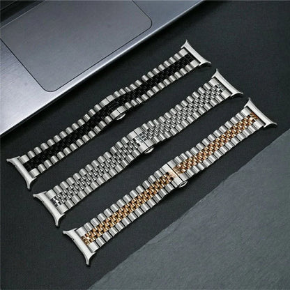For Samsung Galaxy Watch Ultra 47mm Replacement Band 5-Bead Stainless Steel Strap with Butterfly Buckle
