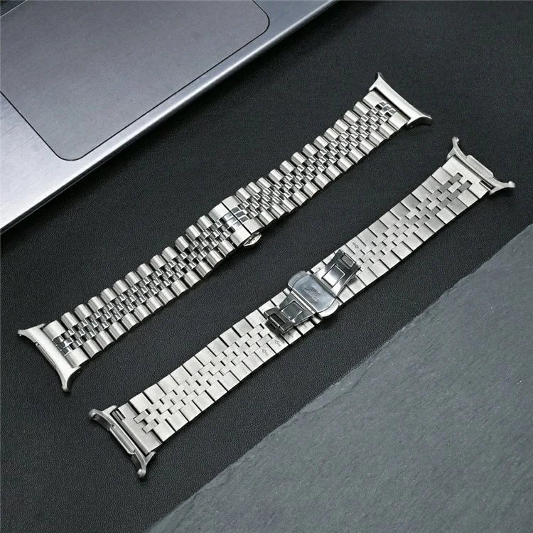 For Samsung Galaxy Watch Ultra 47mm Replacement Band 5-Bead Stainless Steel Strap with Butterfly Buckle