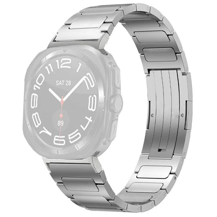 For Samsung Galaxy Watch Ultra 47mm Replacement Watch Band Folding Buckle Titanium Alloy Strap