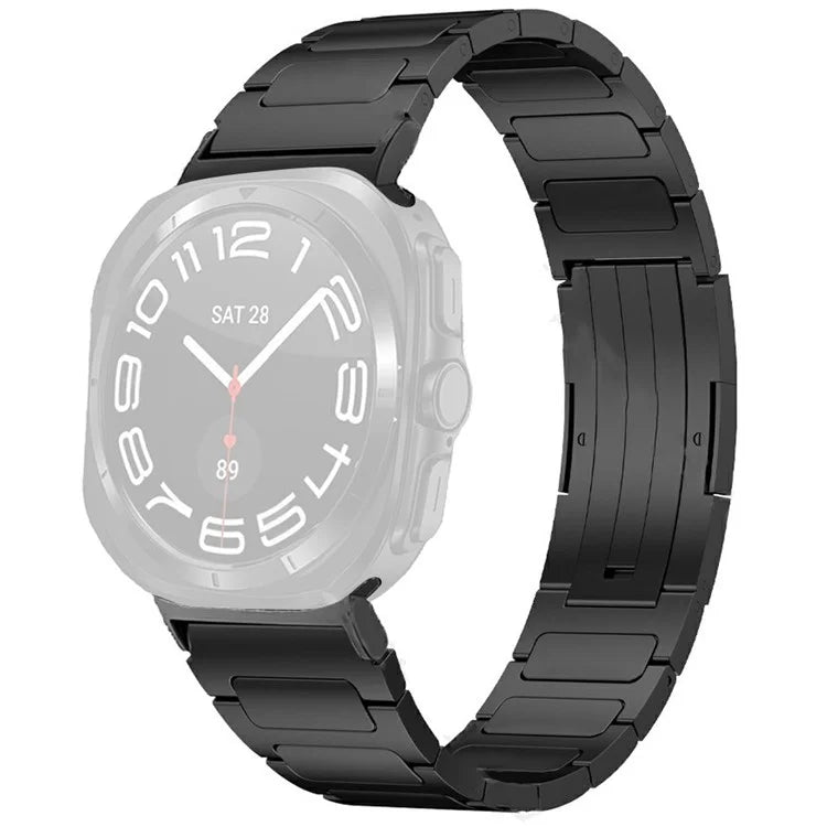 For Samsung Galaxy Watch Ultra 47mm Replacement Watch Band Folding Buckle Titanium Alloy Strap